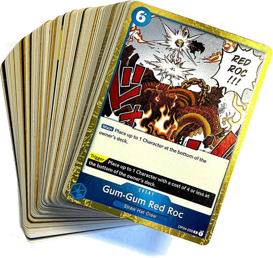 One Piece Kingdoms of Intrigue 15 Rares & 85 Commons / Uncommons Lot of 100 Single Cards